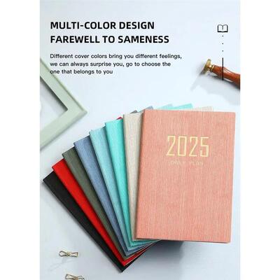 A5 2025 Agenda Book with Calendar English Daily Weekly Month