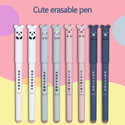 26 PCS Kawaii Erasable gel pens 0.38 mm Cute Stationery Blue