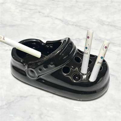 Cute ceramic ashtray, indoor smoking ashtray木屐鞋形烟灰缸