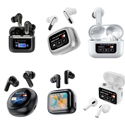 Display screen LCD wireless Bluetooth earphones显示屏LCD耳机