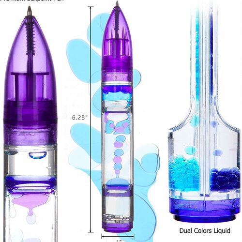 Liquid Motion Timer Pen Fidget Pens Office Desk Toys彩色油笔