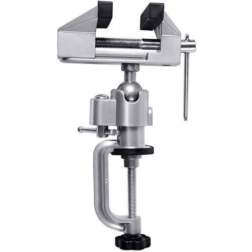 古业万向铝合金多功能台虎钳 小型工作台桌钳支架家用夹具平口钳