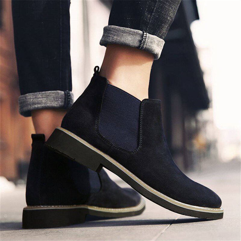 Chelsea Boot Men Martin Leather Ankle Boots Winter Shoes男靴