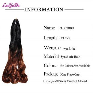 Loose Wave Spiral Curl Braids Synthetic Hair French Curls Br