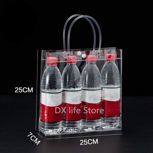 10pcs/20pcs/lot Transparent soft PVC gift tote packaging bag