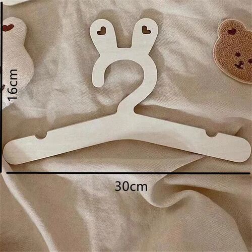 5PCS  Wooden Baby Clothes Hanger Creative Room Decoration Ki