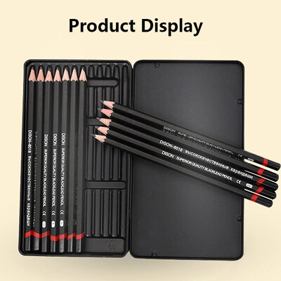 12 PCS/LOT graphite pencil set 6H-14B Professional sketch笔