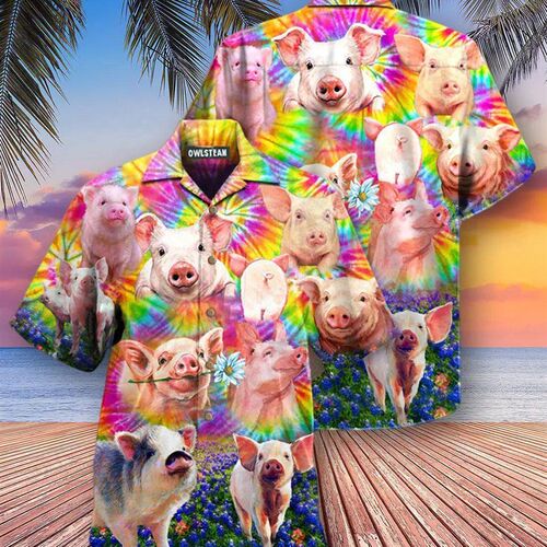 Summer Hot Sale Hawaiian Shirt for Men 3d Cartoon Flamingo M