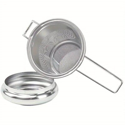 1pc Premium Stainless Steel Tea Filter Extended Folding Hand