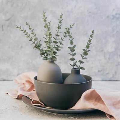 10pcs Artificial Plants Eucalyptus Leaves Green Leaf Branche
