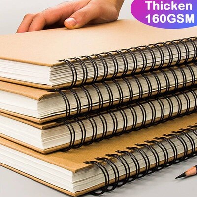 Professional sketchbook Thick paper Spiral notebook Art scho