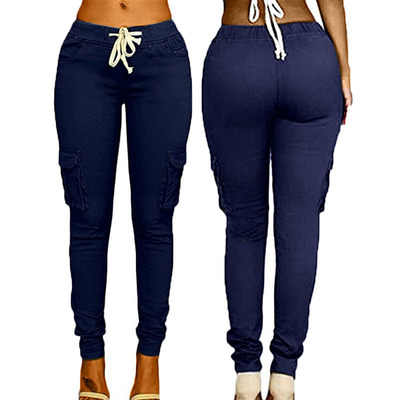 Ogilvy Mather 2020 Spring Lace Up Waist Casual Women Pants S
