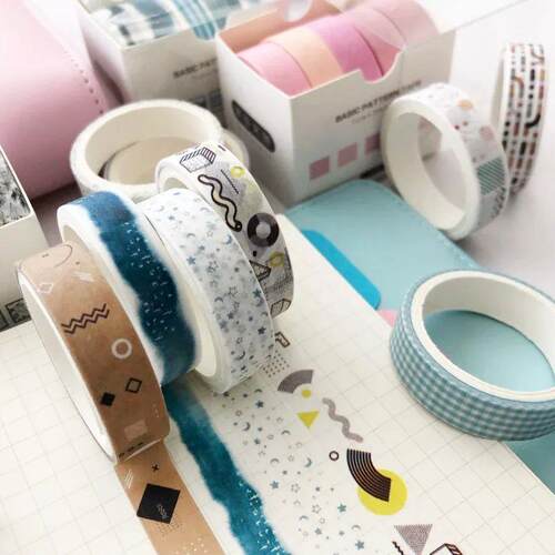 5 pcs/pack Moon Star Washi Tape Set Decoration Sticker Scrap