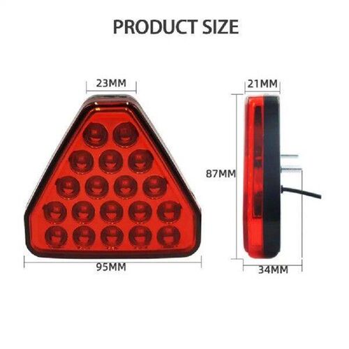 Red Warning Rear Tail Light Easy Installation 2w Car