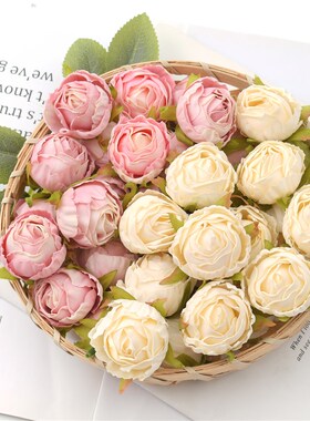 30pcs 3-4cm New Style Oil Rose Bud Artificial Silk Flowers H