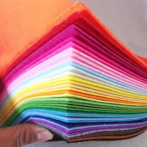 40Pcs Nonwoven Felt Fabric Needlework Patchwork Cloth Bundle