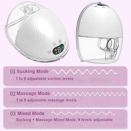 Portable Electric Breast Pump Silent Wearable Automatic Milk