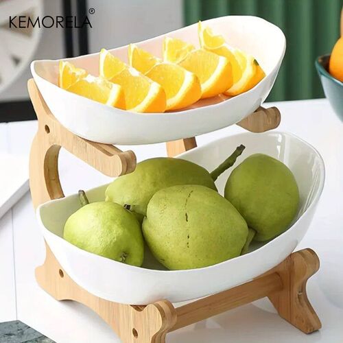 2/3 Layer Fruit Plate Home Living Room Plastic Snack Dish Cr