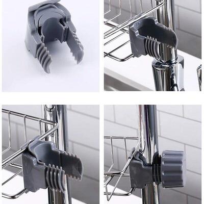 Kitchen Stainless Steel Sink Drain Rack Sponge Storage Fauce