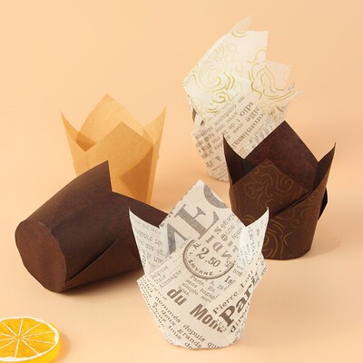 Tulip Cupcake Liners Parchment Paper Baking Cups Muffin