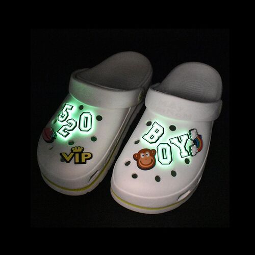 1pcs Letter Pins Shoe Charms Decorations For Croc DIY Lumino