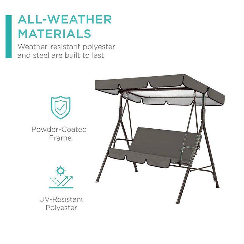 2PCS 210D Coating Uv-Resistant Waterproof Garden Chairs Pati