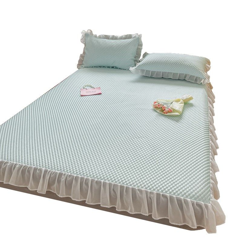 凉感冰豆豆床笠款凉席三件冰丝席全包可折叠软席子家用夏季床罩,床上用品,冰丝席,淘宝优惠券,粉丝福利购,淘宝优惠卷