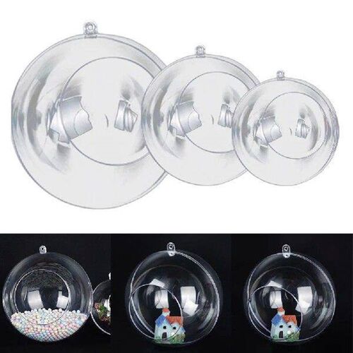 Fillable Open Balls DIY Craft Ornaments 10cm Creative