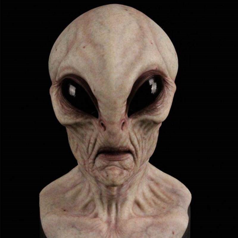Halloween Topeng Alien Film Cosplay Horor Variasi Alien Tope - 实物图