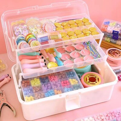 DIY Wax Seal Stamp Set Lacquered Stamp Sealing Wax Kit Stamp