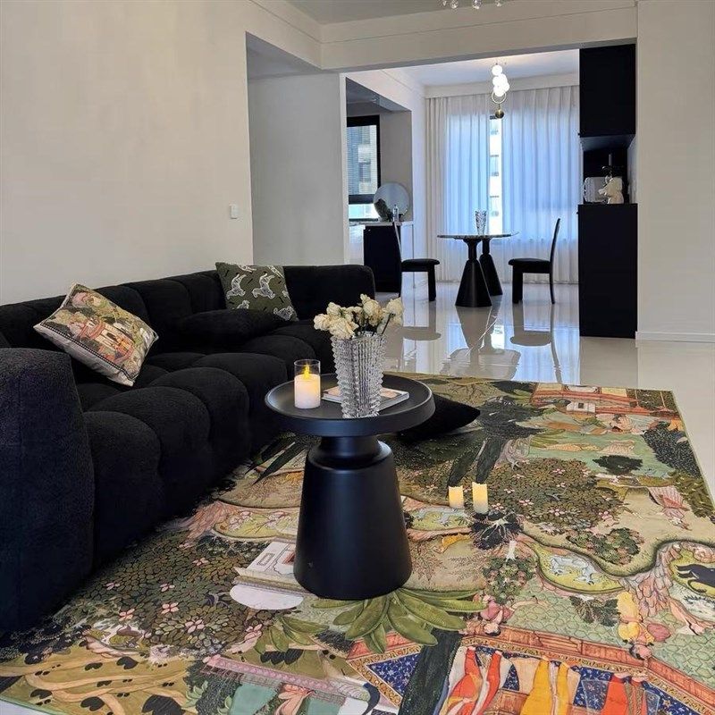 斋浦尔花园高级地毯中古客厅美拉德沙发茶几垫墨绿房间卧室床边毯,居家布艺,地毯,淘宝优惠券,粉丝福利购,淘宝优惠卷