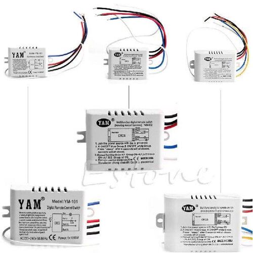 220V 1/2/3 Ways Wireless ON/OFF Lamp Remote Control Switch