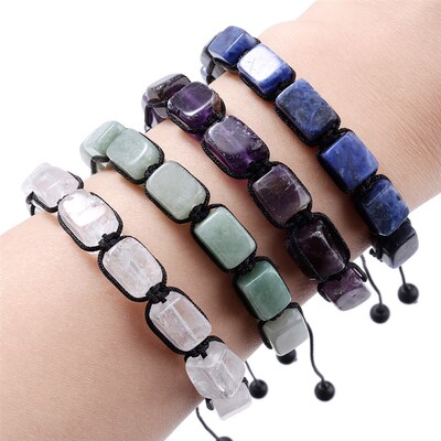Reiki Healing Stone 7 Chakra Bracelet Women Men Meditation J