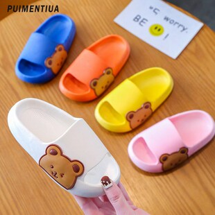 Cartoon Bear Childrens Beach Slippers For Boys Girls Home S