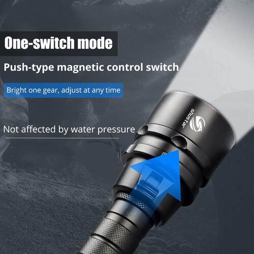 IP68 Powerful Diving Flashlight Highest Waterproof Professio