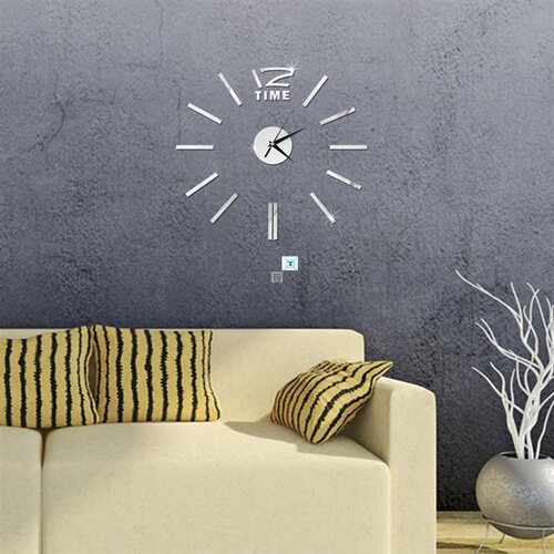 Modern Design Mini DIY Large Wall-Clock Sticker Mute Digital