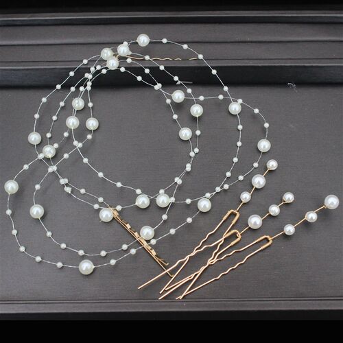 Elegant Bridal Hair Vine Beads Handmade Women Headband for B