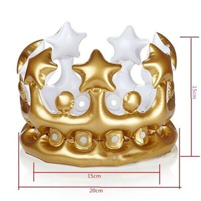 FLYDREAM Creative Personalized Inflatable Crown Inflated Hat