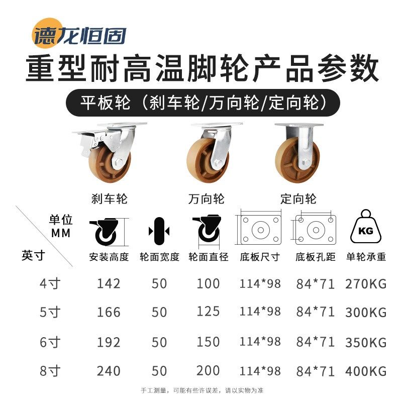 型耐高温脚轮寸5寸寸8寸万向轮耐高温2度烤箱推车轮子轱辘,基础建材,脚轮/万向轮,淘宝优惠券,粉丝福利购,淘宝优惠卷