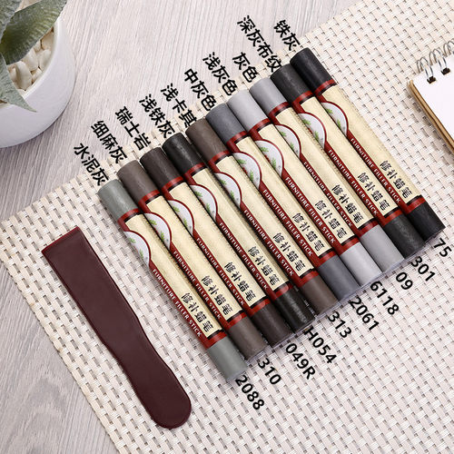 家具修补蜡笔装补漆笔膏钉眼地板实木地板崩边填充磕碰上色修复