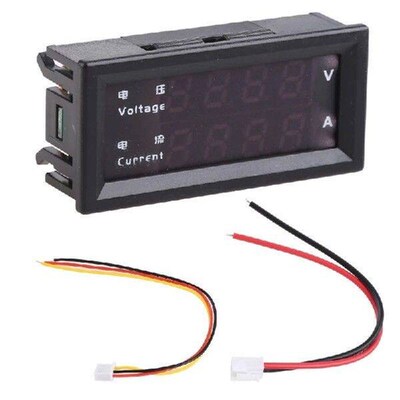 4 Digits High for DC 100V 200V 10A Voltmeter Ammeter Dual