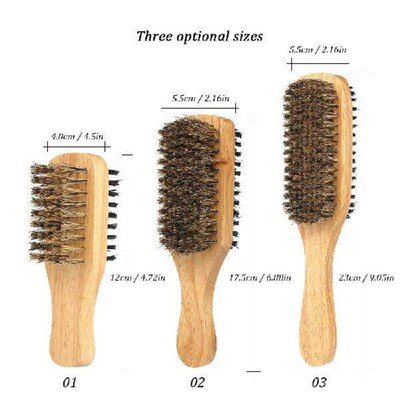 Wood Handle Mens Beard Brush Men Mustache Brushes Comb