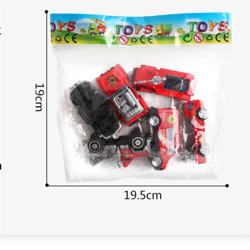 5/6pcs Alloy Diecast Engineering Car Models Fire Fighting Tr