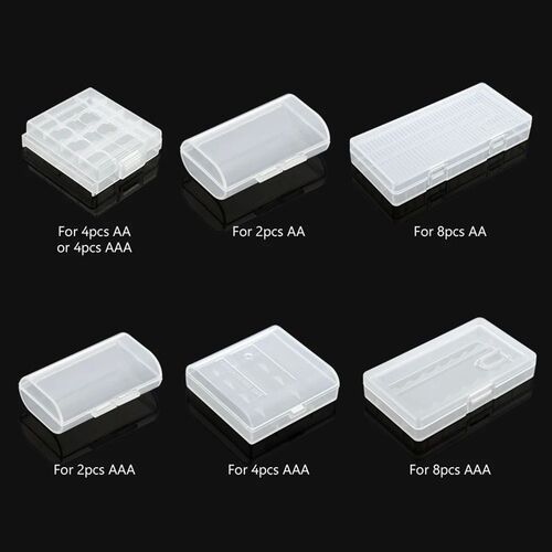 2 4 8 Slots AA AAA Battery Storage Box Hard Plastic Case Cov