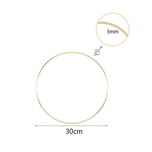 1-Pack Metal Wreath Frame Wire Ring Wreath Hoop Holder DIY M