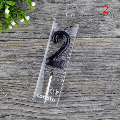 1 2 3 4 5 6 7 8 9 0 Number Birthday Candles Black Color Kids