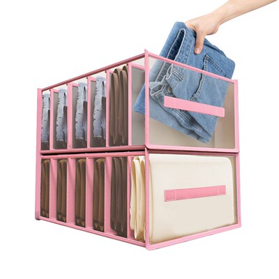 Clothes Organizer Jeans Storage Box Organizer Box Wardrobe C