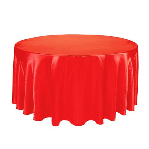 Round Table Cloth Topper Tablecloth Luxury Polyester Satin T