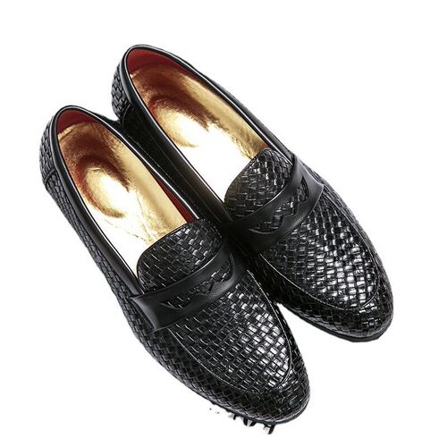 Leather shoes mens British style fashion business soft bott