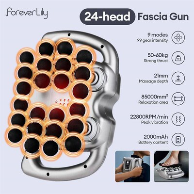 24-Head Fascia Gun 99 Levels Srength High-Frequency Vibratio